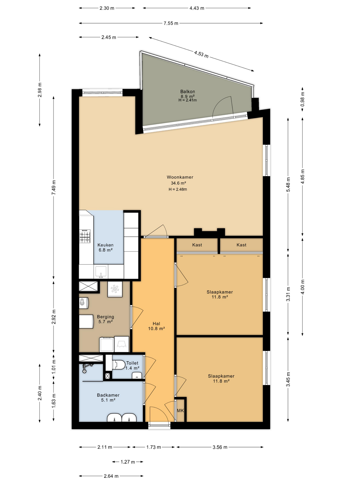 Plattegrond 1 Achter de Hoven 53