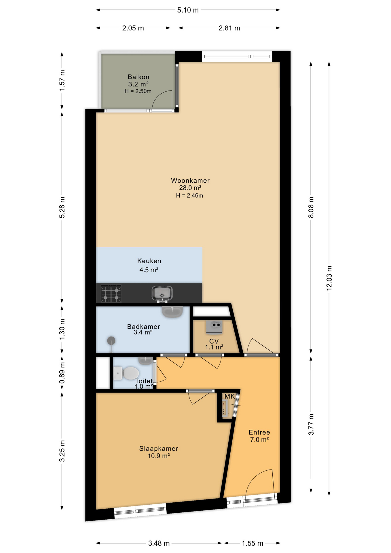 Plattegrond 1 Minnemastraat 14